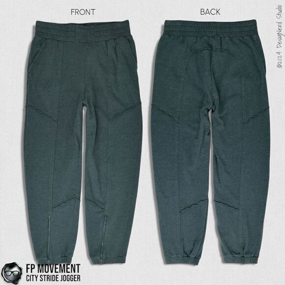 FP MOVEMENT CITY STRIDE JOGGER IN PINE OVERSIZED SWEATPANTS SMALL DARK GREEN - Picture 13 of 14